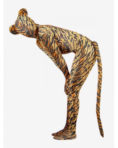 Unisex Halloween Morph Suit Tiger Style Lycra Spandex Zentai Suit