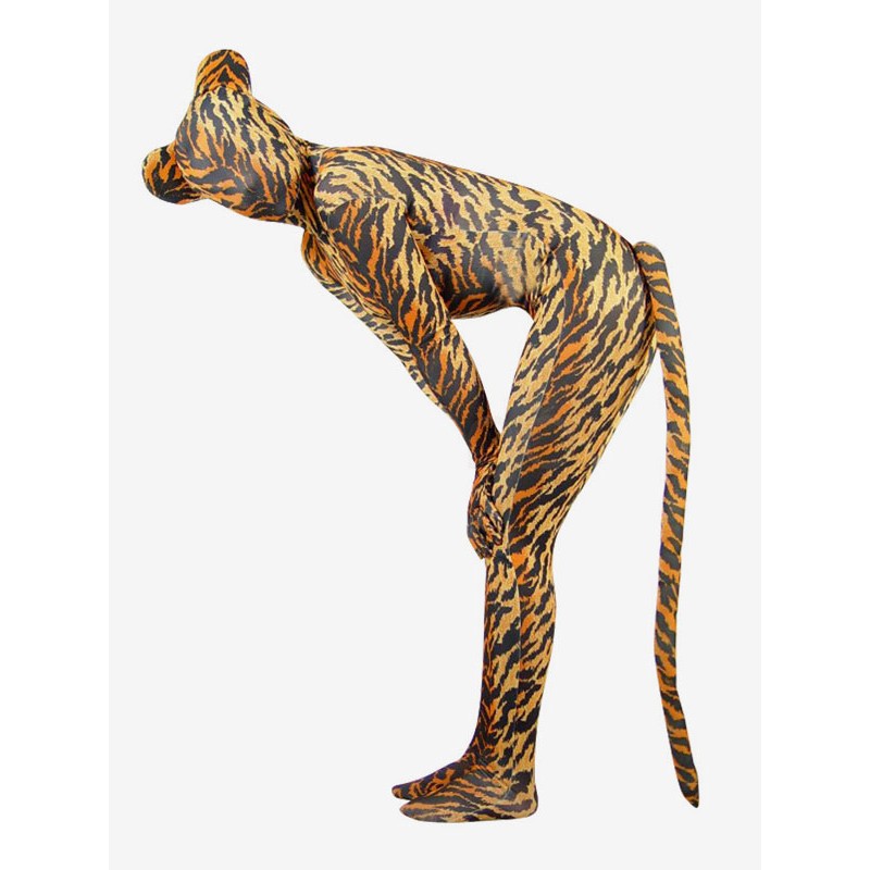 Unisex Halloween Morph Suit Tiger Style Lycra Spandex Zentai Suit