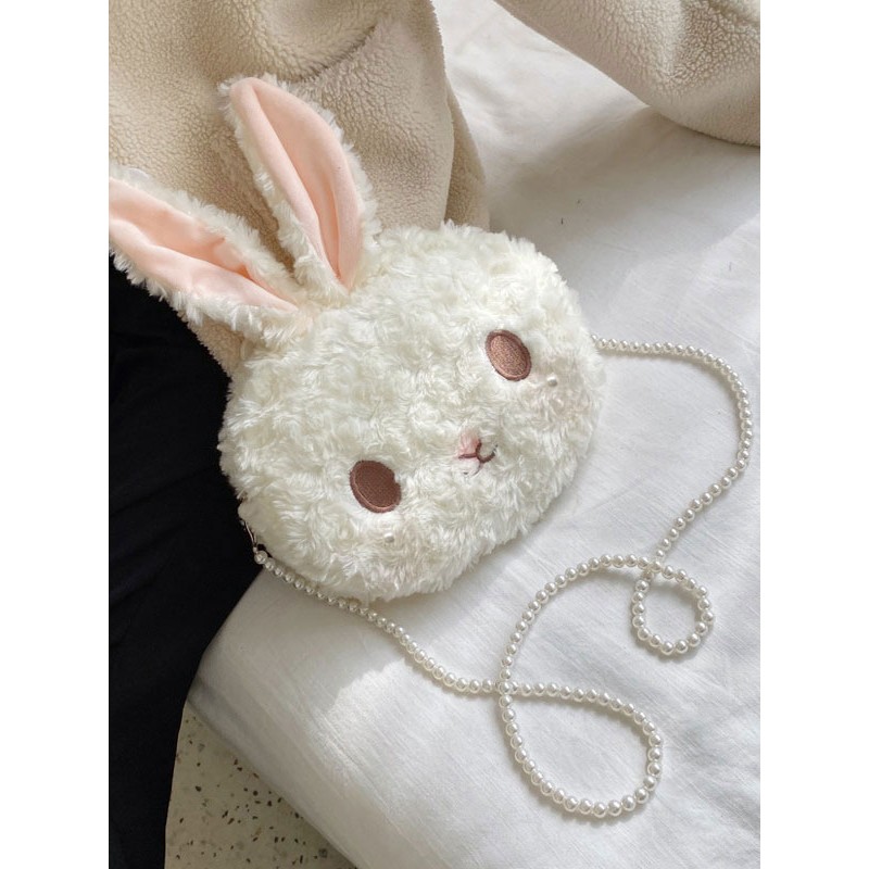 Sweet Lolita Bag Bunny Pearls Chain Cross Body Bag Lolita Accessories Daily Casual