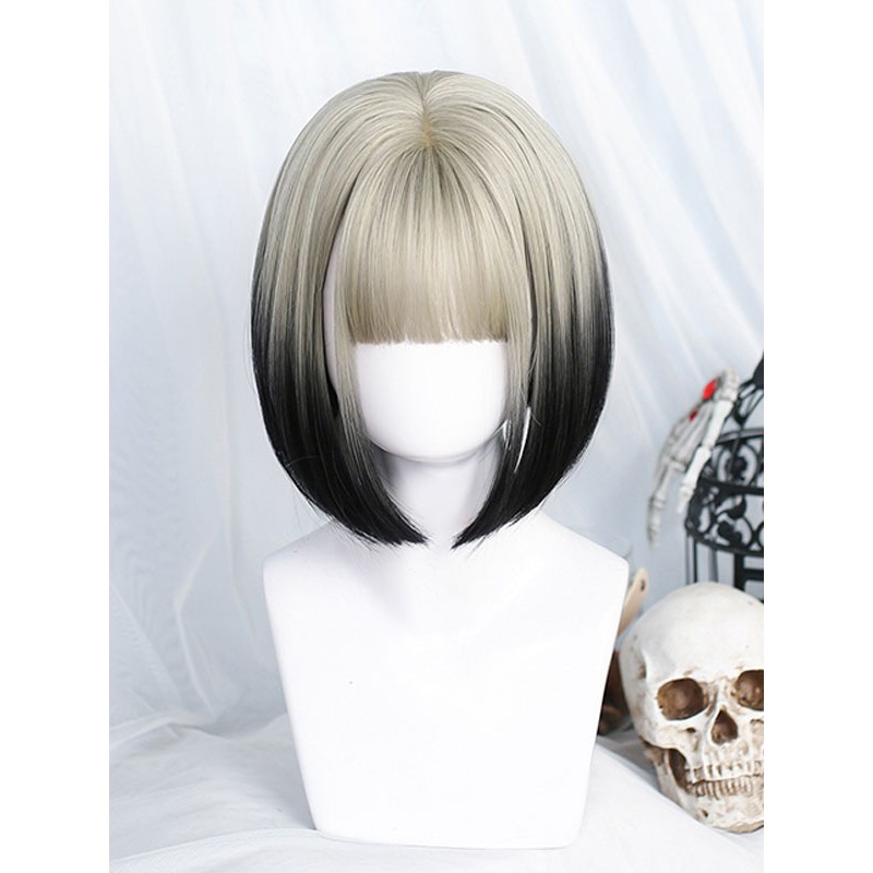 Ombre Lolita Wig Short Heat-resistant Fiber Lolita Accessories