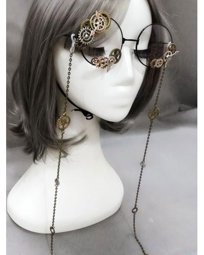 Vintage Lolita Glasses Gear Chains Bronze Lolita Costume Accessories Steampunk Daily Casual