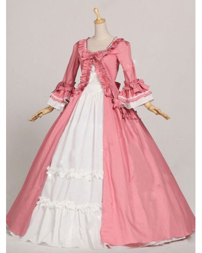 Women Victorian Retro Costumes 's Rococo Retro Costumes Ruffles Bow Marie Antoinette Victorian Era Style Clothing Costume Vintage Clothing ROCOCO