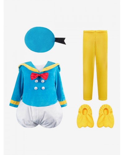 Disney Cartoon Donald Duck Kid Whole Cosplay Costumes Mardi Gras Halloween Holiday