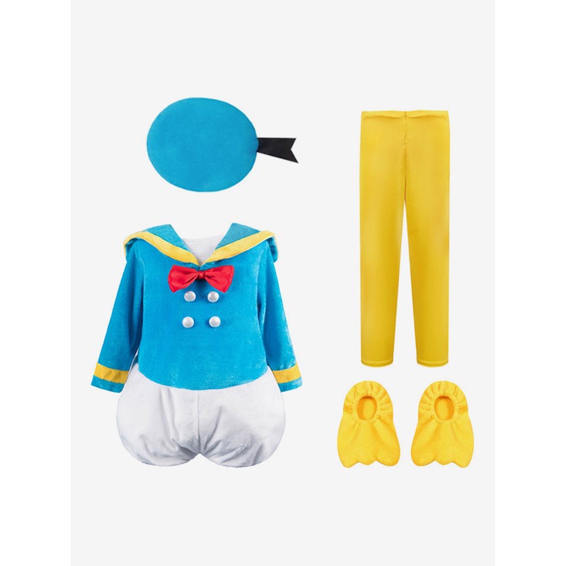 Disney Cartoon Donald Duck Kid Whole Cosplay Costumes Mardi Gras Halloween Holiday