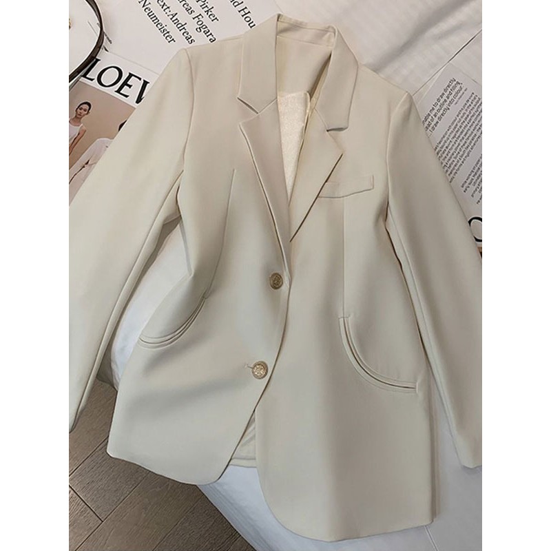 Blazer Jacket Long Sleeves Outerwear For Women Tailored Jacket Spring Fall