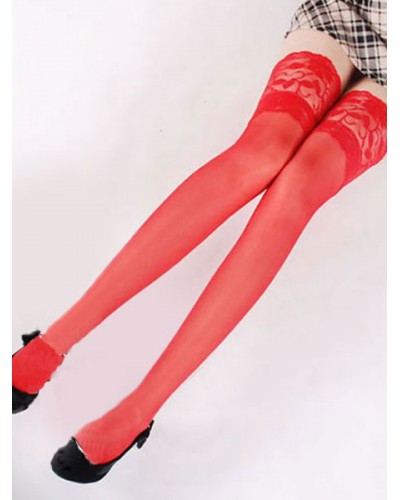 Women Saloon Girl Stockings Knee High Carnival Costume Socks Accessories