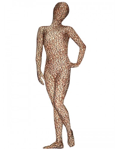 Unisex Leopard Print Zentai Suit Lycra Spandex Animal Costume Halloween