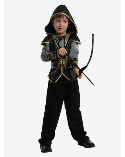 Kids Hunter Cosplay Costume Archer Carnival Outfit Wears Mardi Gras Halloween