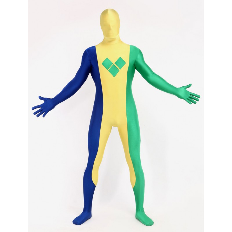 Carnival Multi Color Unisex Saint Vincent And The Grenadines Lycra Spandex Full Body Fashion Flag Zentai Suits Carnival Bodysuit