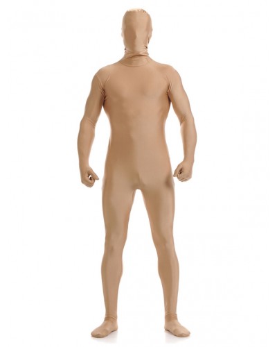 Light Tan Zentai Suit Adults Morph Suit Full Body Lycra Spandex Bodysuit For Men