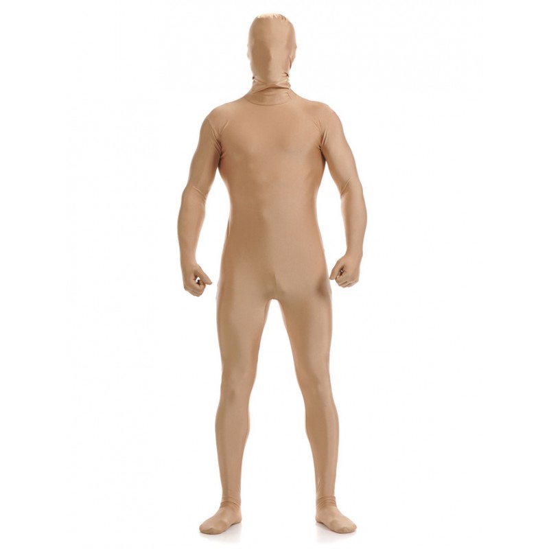 Light Tan Zentai Suit Adults Morph Suit Full Body Lycra Spandex Bodysuit For Men