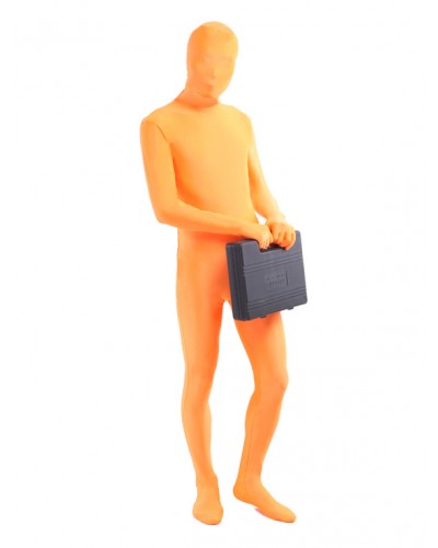 Unisex Morph Suit Orange Lycra Spandex Fabric Zentai Suit Full Body Suit