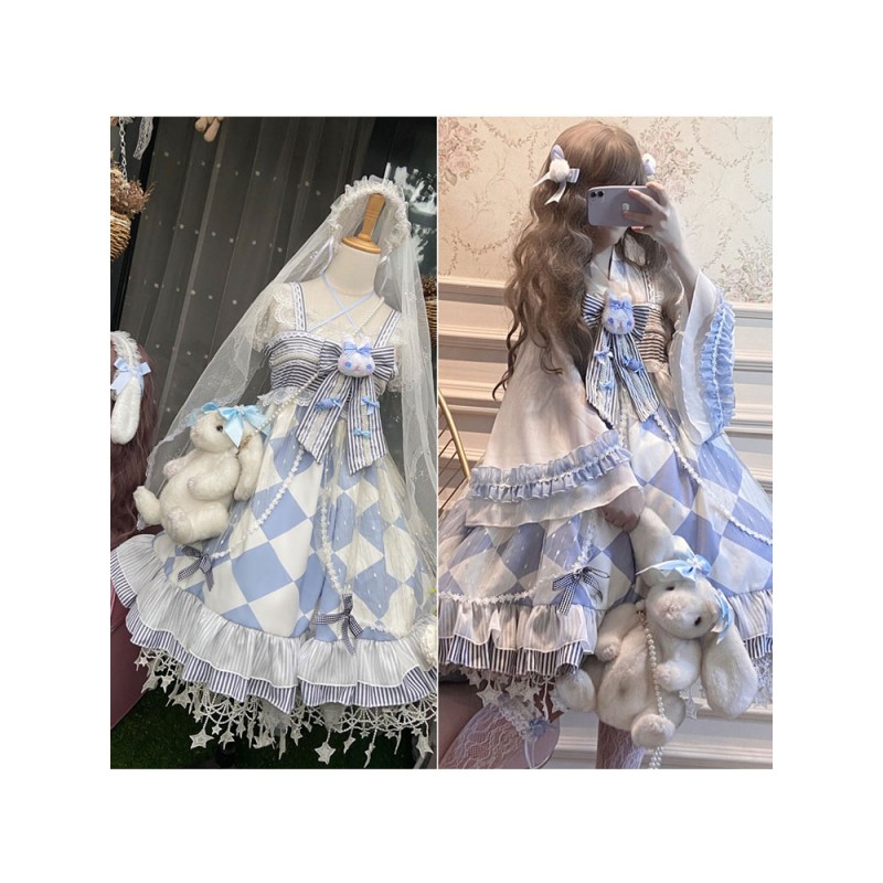 Sweet Lolita Dress Alice Polyester Sleeveless Jumper Dress