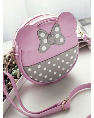 Lolita Bag Animal Design Bow Print Two Tone Pink Lolita Shoulder Bag Sweet