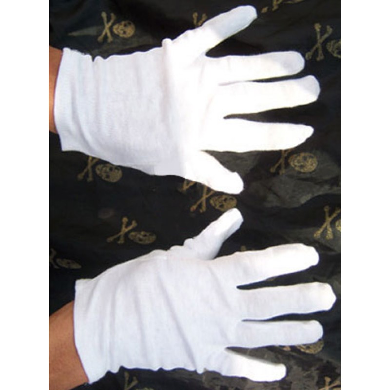 Unisex Lycra Spandex Gloves White Magician Wrist Length Costume Accessory Halloween Accessories Cosplay