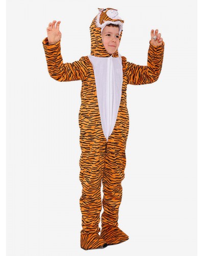 Kigurumi Pajamas Onesie For Kids Polyester Orange Tiger Pajamas Costume