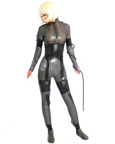 Halloween Shaping Warrior Woman Latex Catsuit Halloween Bodysuit