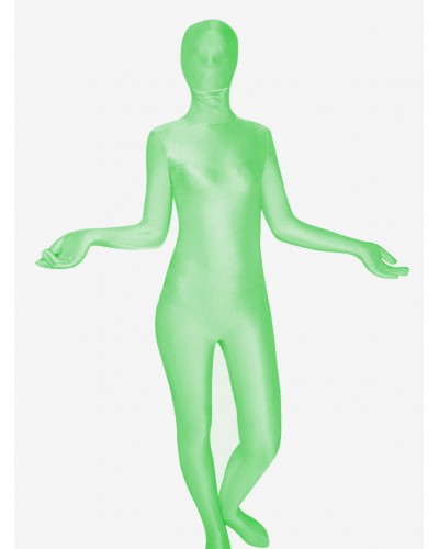 Halloween Unisex Light Green Lycra Spandex Zentai Suit Bodysuit