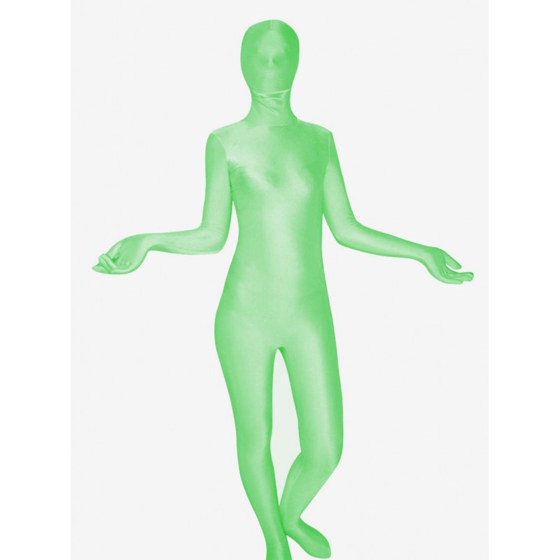 Halloween Unisex Light Green Lycra Spandex Zentai Suit Bodysuit