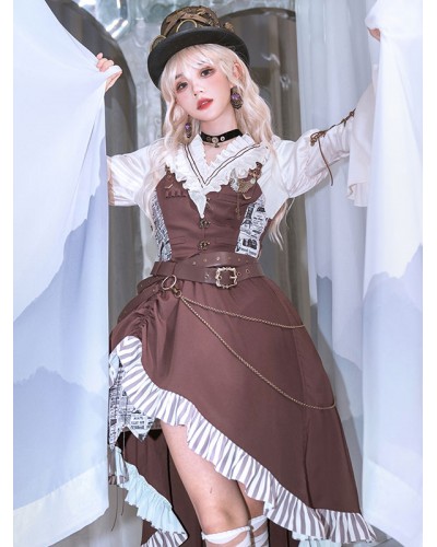 Gothic Lolita Dresses Chains Coffee Brown Coffee Brown