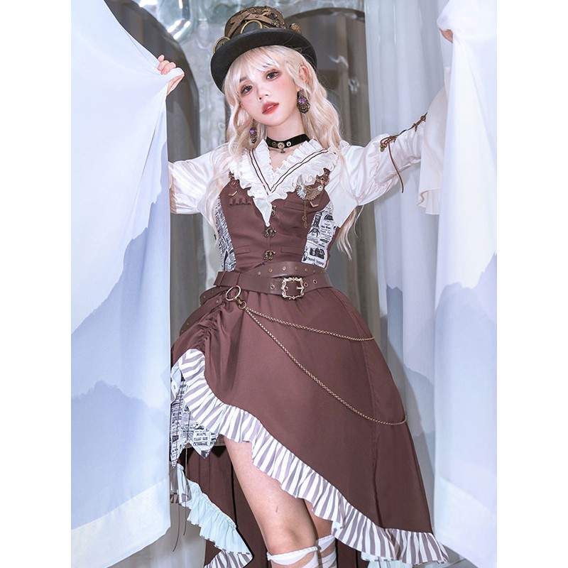 Gothic Lolita Dresses Chains Coffee Brown Coffee Brown