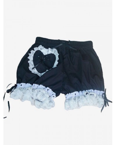 Classic Lolita Bloomers Neverland Lace Ruffles Two Tone Pink Lolita Shorts Bottoms Classic  Traditional Daily Casual Tea Party