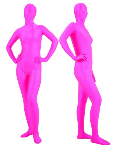 Halloween Morph Suit Unisex Fushcia Lycra Spandex Zentai Suit Bodysuit