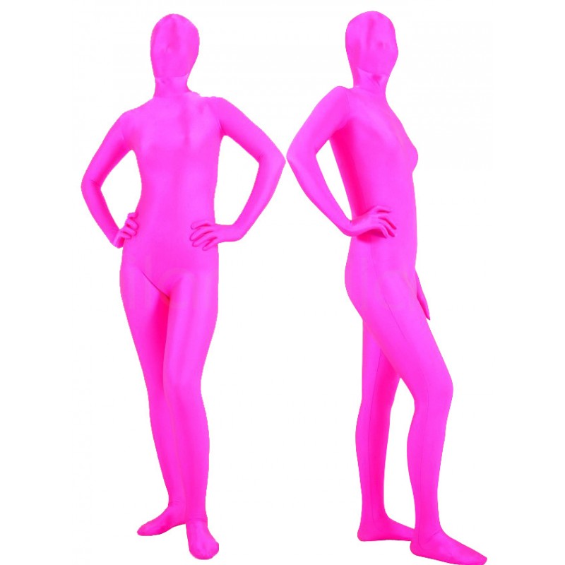 Halloween Morph Suit Unisex Fushcia Lycra Spandex Zentai Suit Bodysuit