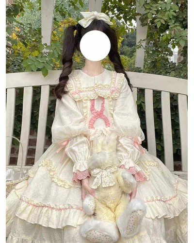 Sweet Lolita Dress Polyester Long Sleeves Dress