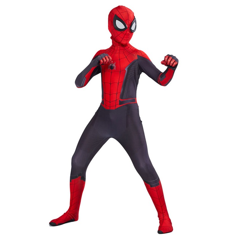 Marvel Comics Spider Man Far From Home Jumpsuit Kid Cosplay Costume Carnival