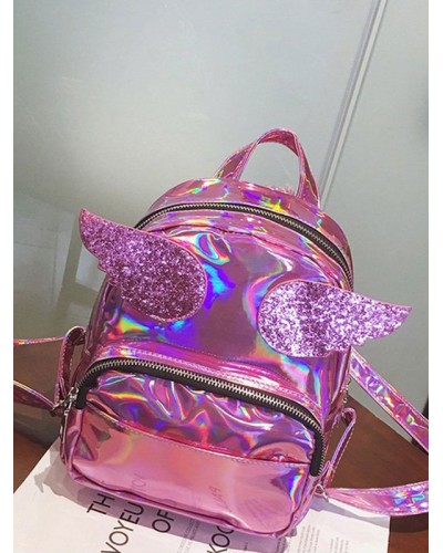 Lolita Laser Sequin Angle Wing Rose Red Lolita Bag Backpack Casual Daily Casual