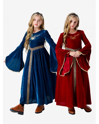 Kids Costumes Blue Kid Vintage Cosplay Dress Halloween