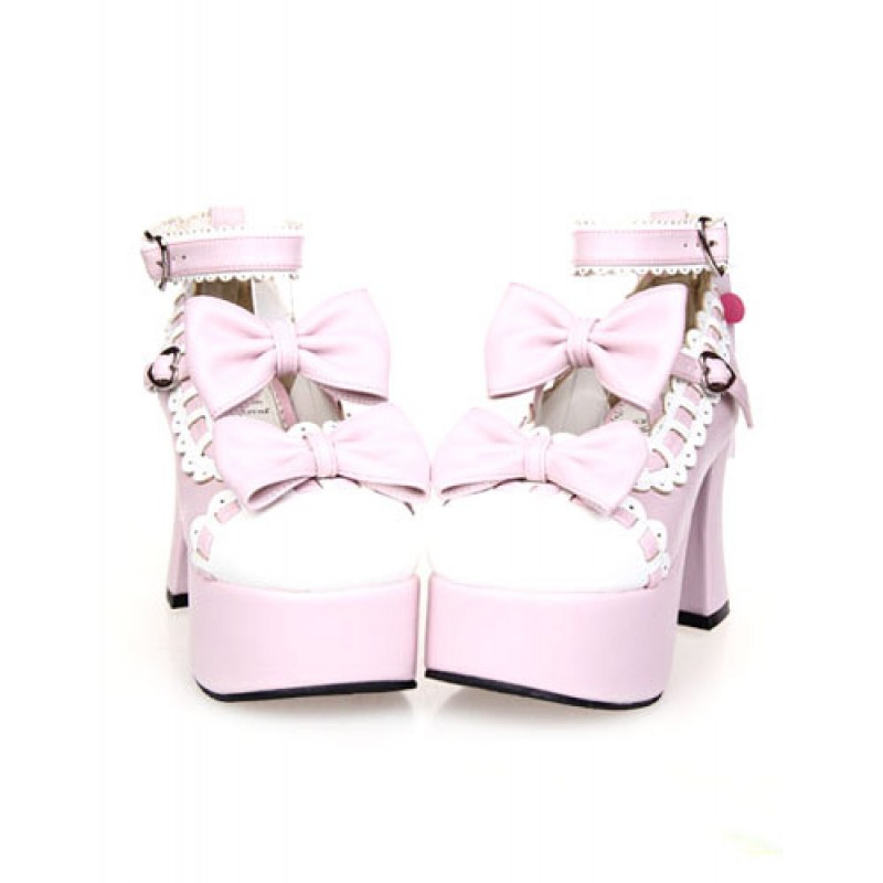 Platform Lolita High Heels With Bow Decor Daily Casual