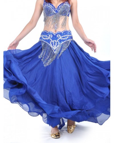 Belly Dance Long Skirt Ruffle Layered Women Dancing Wear Belly Dancing