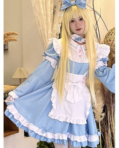 Sweet Lolita Dress Polyester Long Sleeves Dress