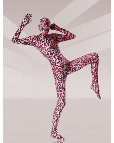 Red Leopard Lycra Zentai Suit