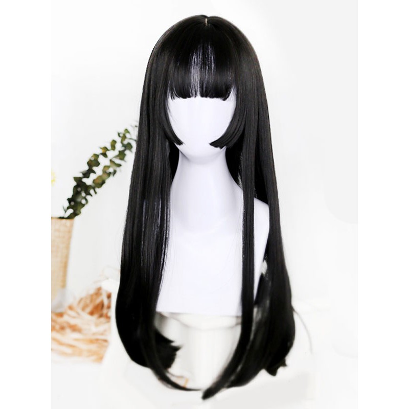 Black Lolita Wig Long Heat-resistant Fiber Lolita Accessories