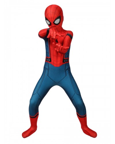 Marvel Comics Spider Man Homecoming Kid Cosplay Costume Lycra Spandex Jumpsuit Catsuits  Zentai