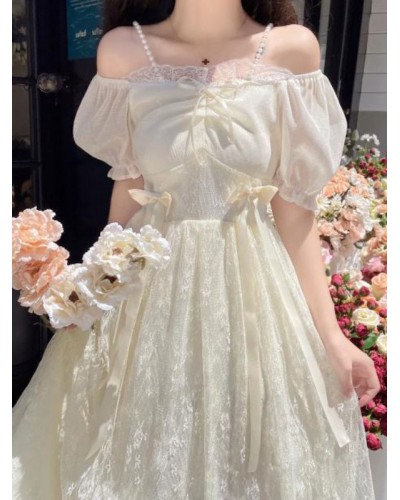 Sweet Lolita Dress Polyester Short Sleeves Dress