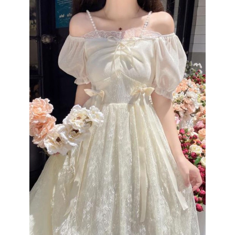 Sweet Lolita Dress Polyester Short Sleeves Dress