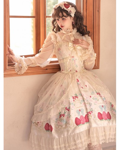 Sweet Lolita Dress Polyester Sleeveless Jumper Sweet