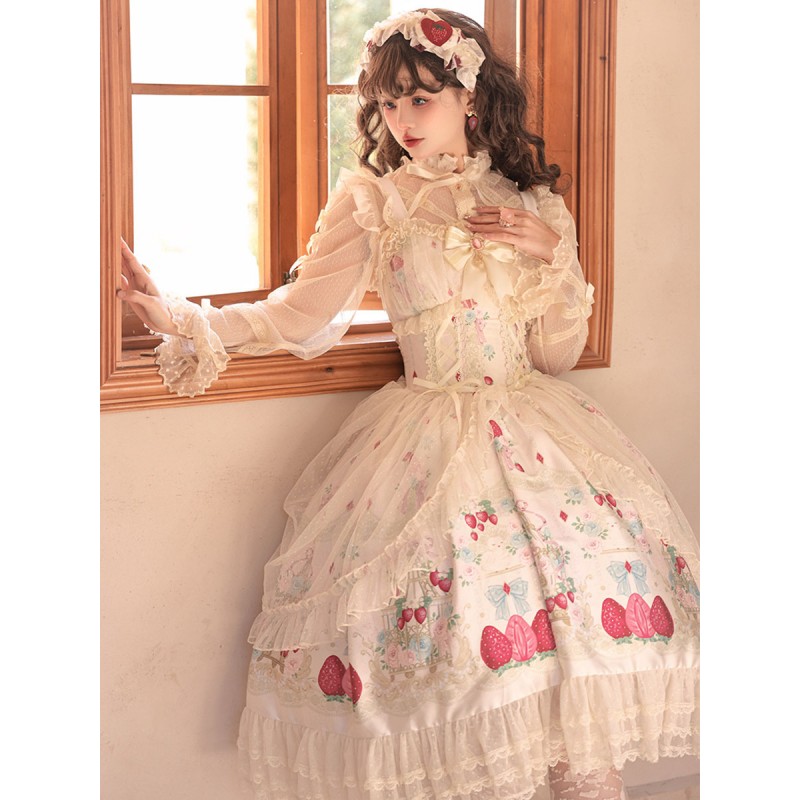 Sweet Lolita Dress Polyester Sleeveless Jumper Sweet