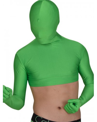 Unique Green Lycra Male Zentai Suit