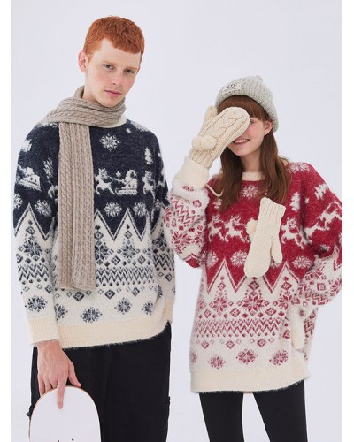 Men Women Unisex Pullovers For Couple 2023 Christmas Sweaters Classic  Traditional Casual Spring Fall Winter