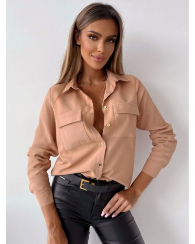 Women Shirts Turndown Collar Long Sleeves Tops Casual Street Wear Daily Casual Office  Career