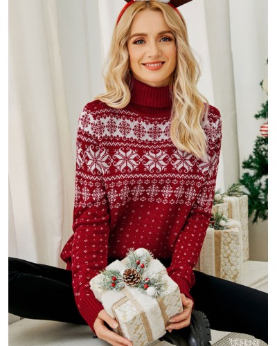 Women Pullovers Christmas 2023 Knitted Sweater Tops Classic  Traditional Casual Spring Fall Winter