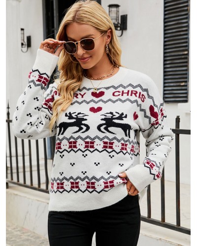 Women Pullover Sweaters Christmas 2023 's Tops Classic  Traditional Casual Spring Fall Winter