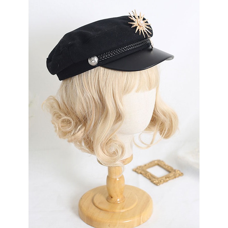 Blond Lolita Hat Metallic Polyester Women Lolita Accessories