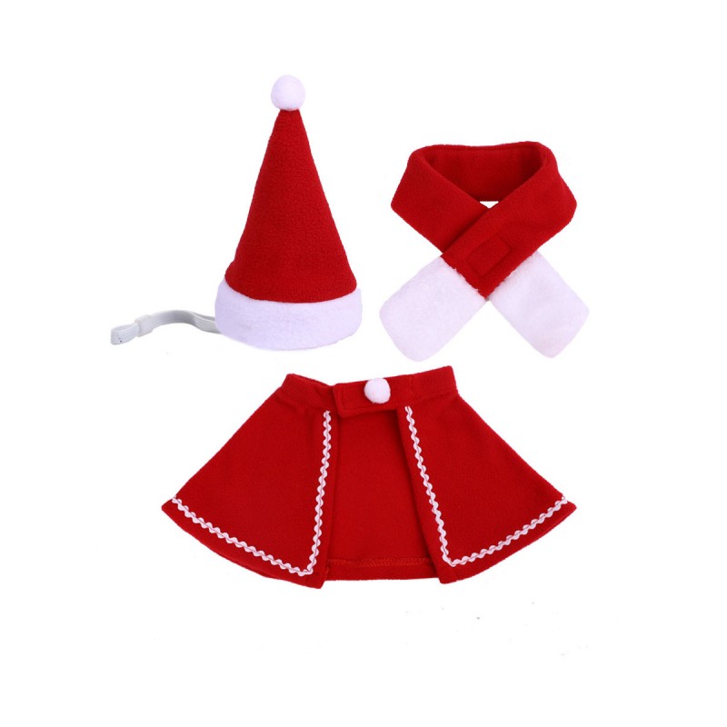 Pet Costume Christmas Red Hat Burlesque Polyester Pet Supply