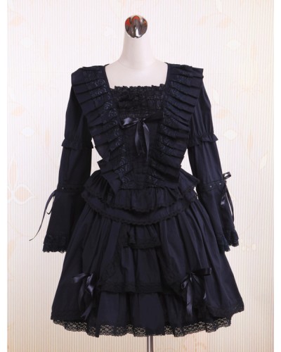 Lace Cotton Gothic Lolita Dress Sweet Summer Tea Party